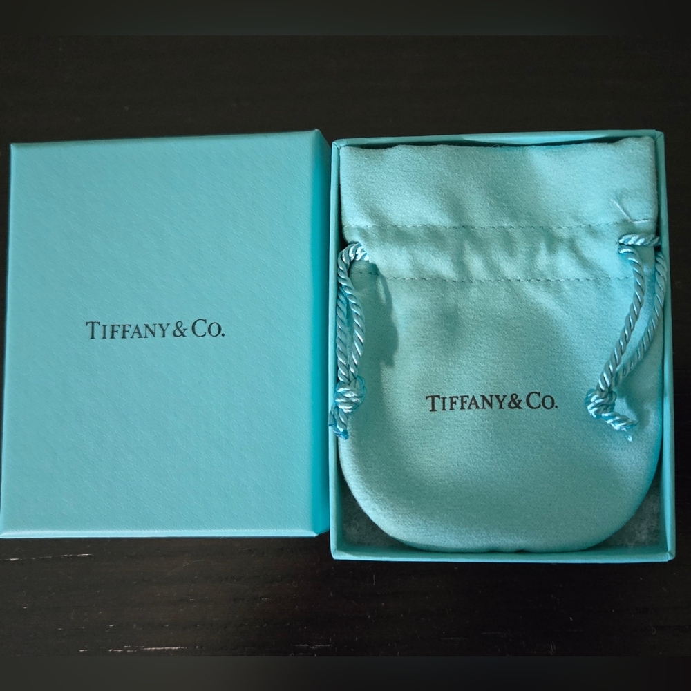 Tiffany & Co. Empty Blue Gift Box and Pouch - 2 piece set - New